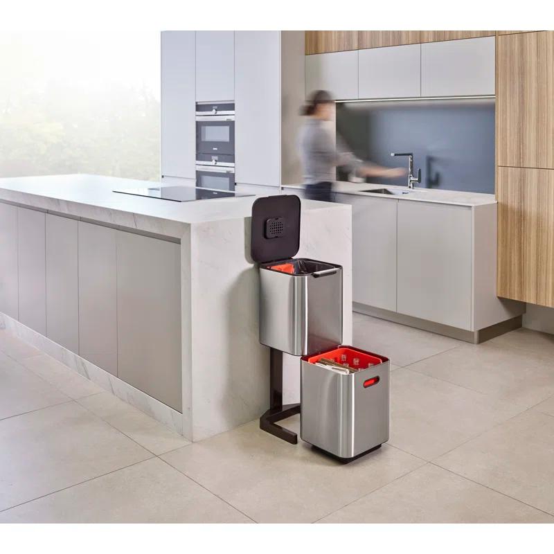 Joseph Joseph Totem Waste & Recycling Dual Kitchen Trash Can