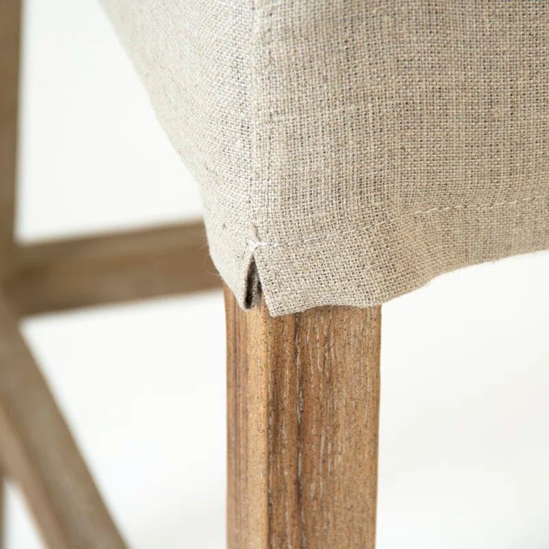 Zentique Avignon Upholstered Counter Stool with Solid Wood Frame