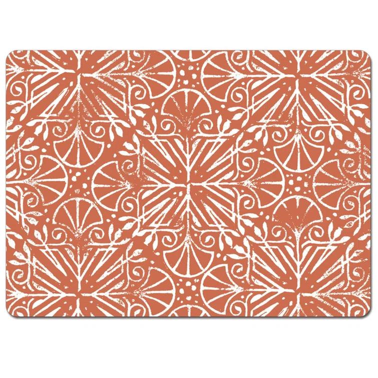 CounterArt Mohave Southwest Decorative Hardboard Placemats with Protective Cork Backing 4 Pack (Set of 4)