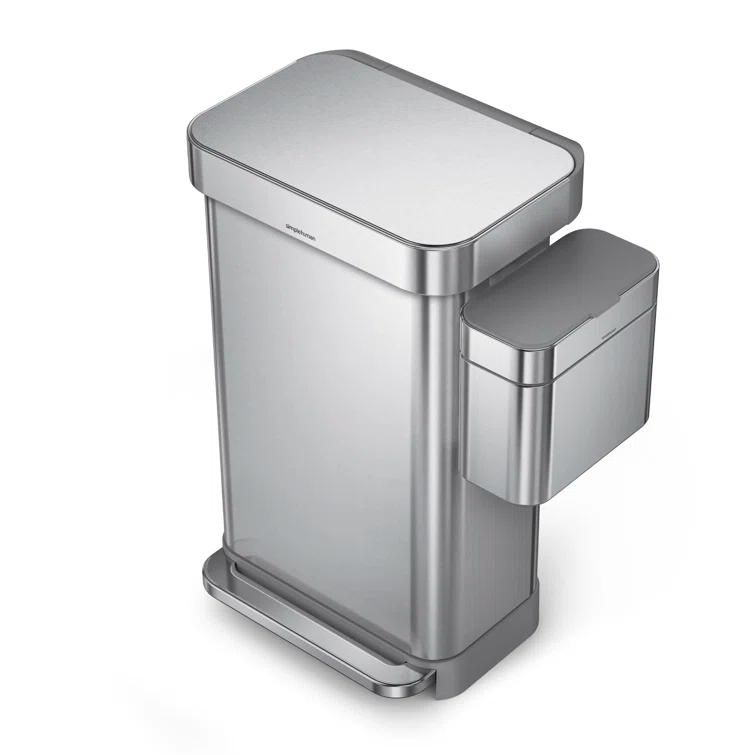 Simplehuman 4 Liter Compost Caddy, Brushed Stainless Steel