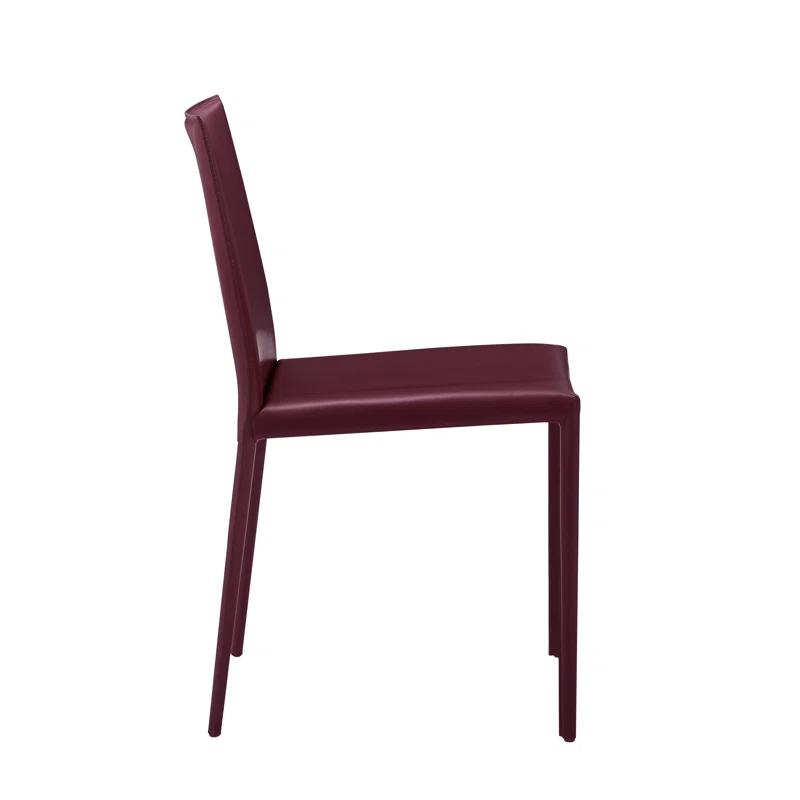 Orren Ellis Sperazza Leather Upholstered Dining Chair