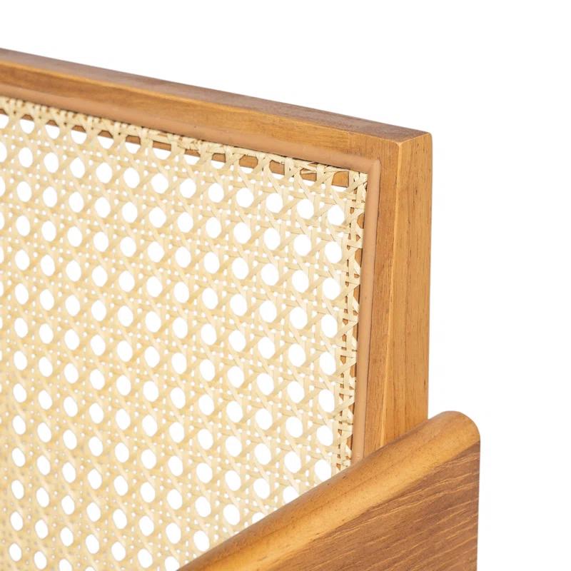 NFusion Darrell Rattan Dining Chairs With Rubber Wood Frame (Set of 2)