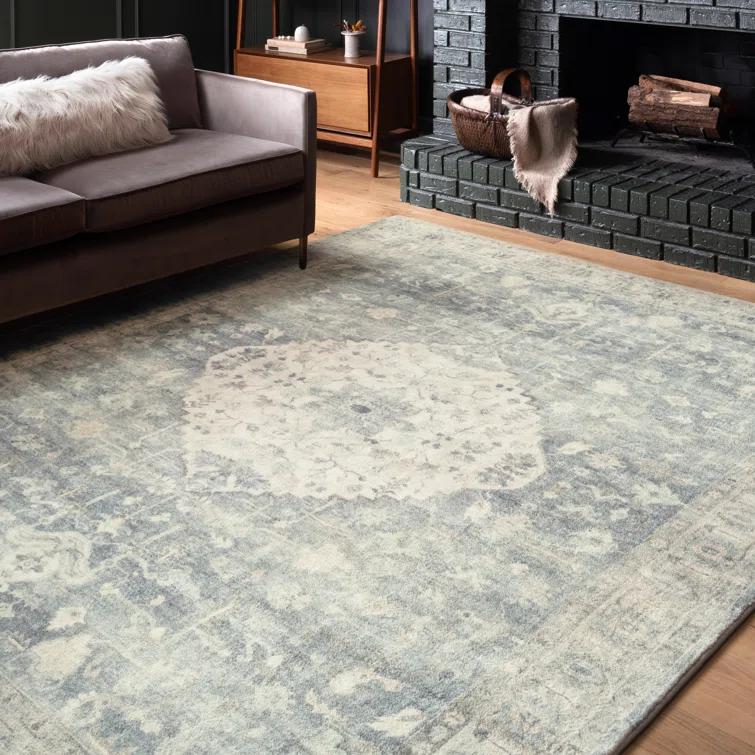Sera Oriental Denim/Fog Area Rug