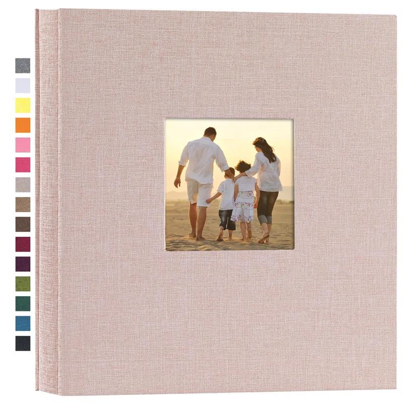BEACHWATER POOL & SPA, LLC Linen Hardcover Photo Albu 1000 Photos Large Capacity For Family Wedding Anniversary Baby Vacation (Beige, 1000 Pockets)