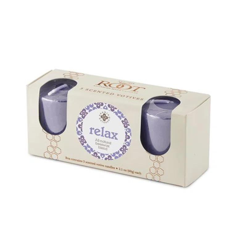 Root Candles Seeking Balance Aromatherapy Relax Votive Candle (Set of 3)