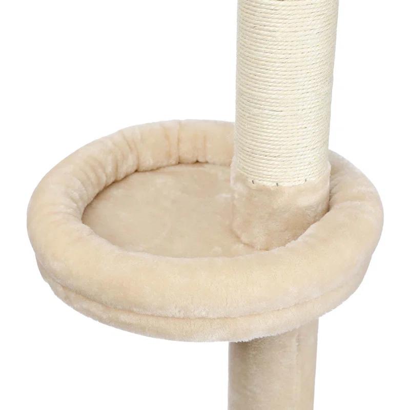 Interactive Adjustable 5-Tier Floor To Ceiling Cat Tower