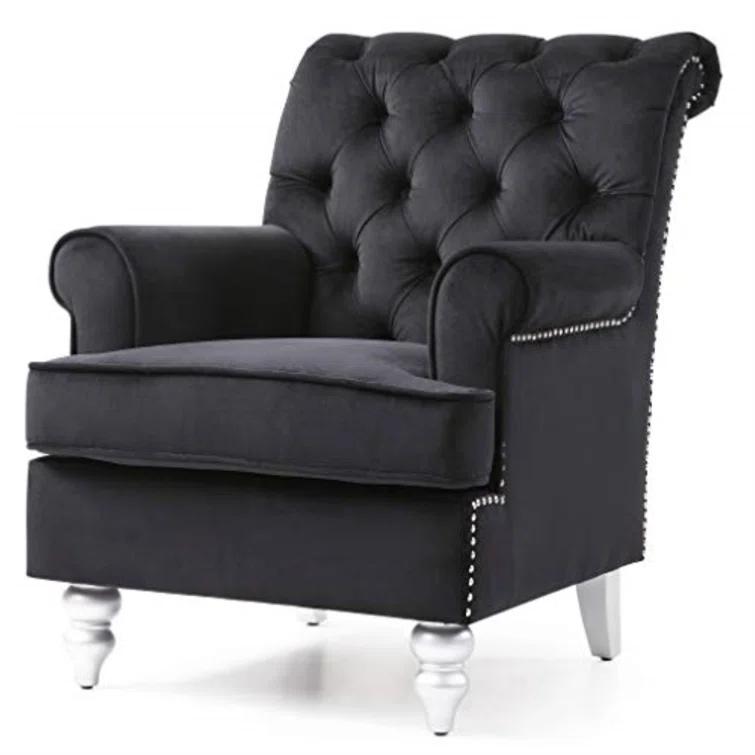 Glory Furniture Dorado Velvet Chesterfield Chair