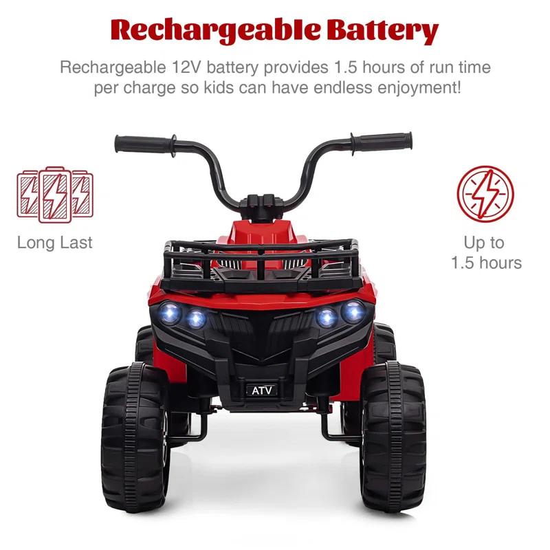 Hetoy Kids Ride On ATV, 12V Battery Powered Electric Vehicle