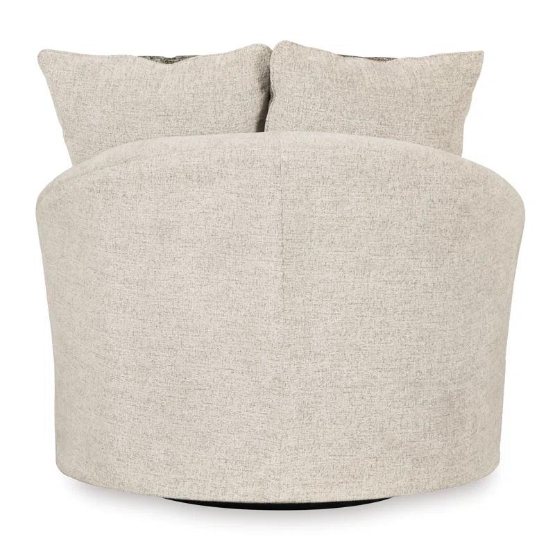 Ebern Designs Maravilla Upholstered Swivel Barrel Chair