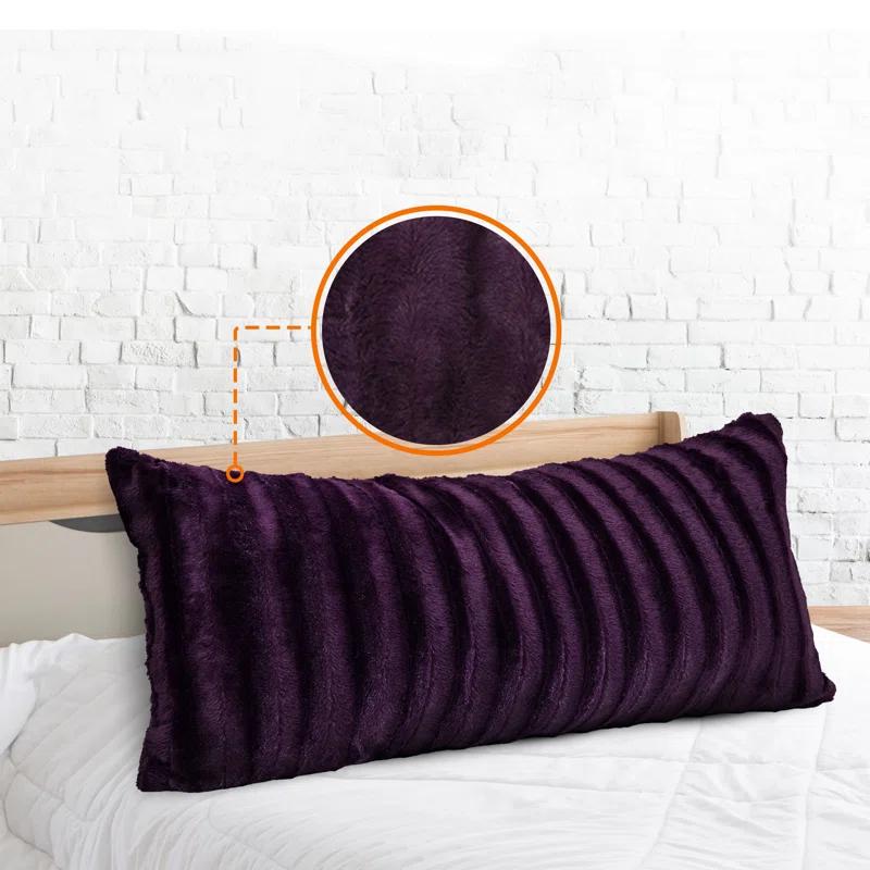 Cheer Collection Faux Fur Throw Pillow