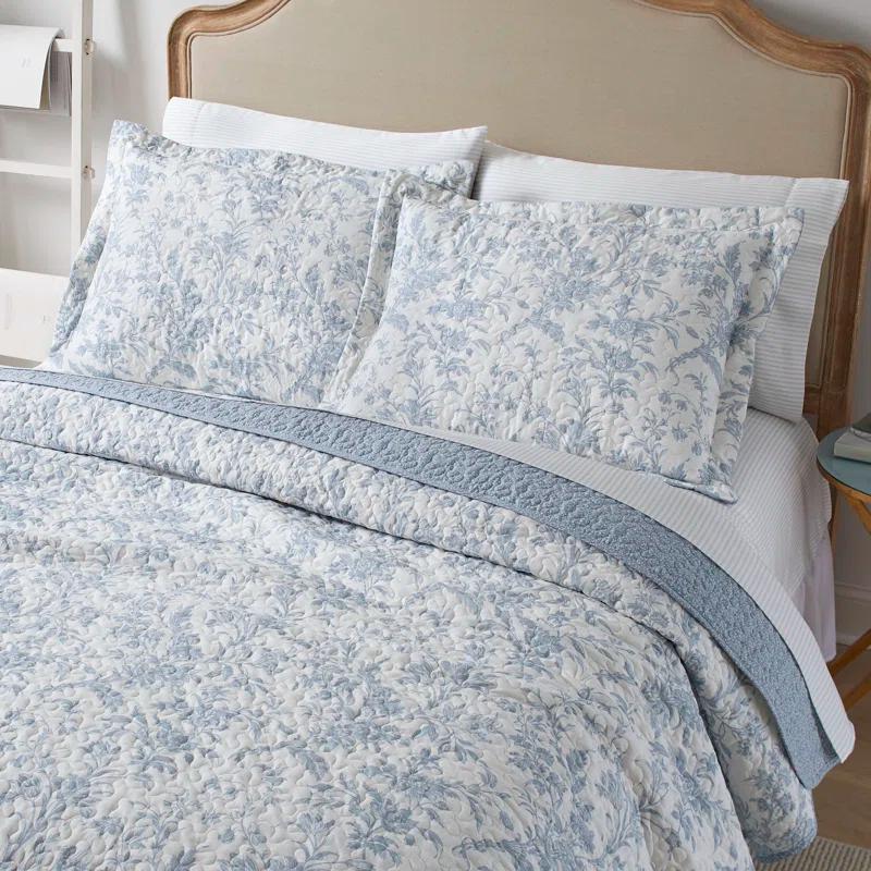 Laura Ashley Amberley Reversible Cotton Quilt Set