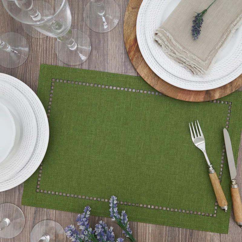 Gracie Oaks Neith Polyester No Pattern Rectangle Placemat (Set of 4)
