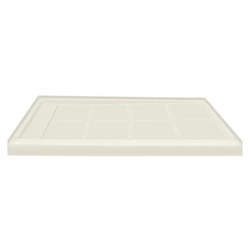 Transolid FL6030L-32 Linear 30-in L x 60-in W Single Threshold Alcove Shower Base Pan with Drain in Cameo