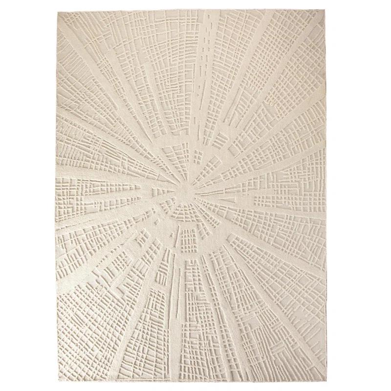 Global Views Vortex Rug-Ivory/Ivory
