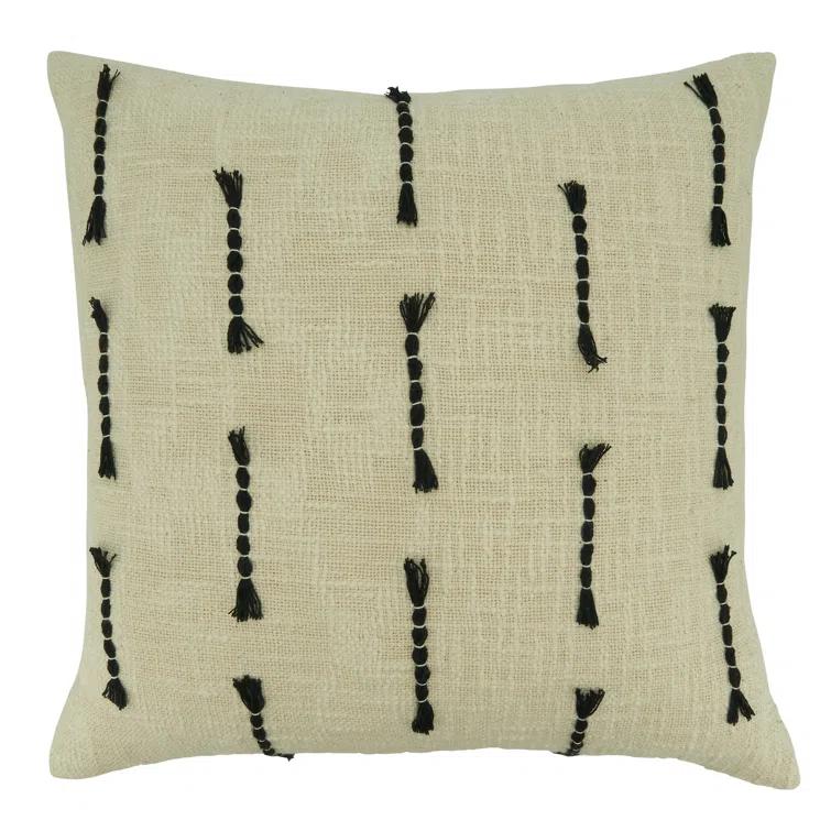 Saro Elka Collection Cotton Throw Pillow