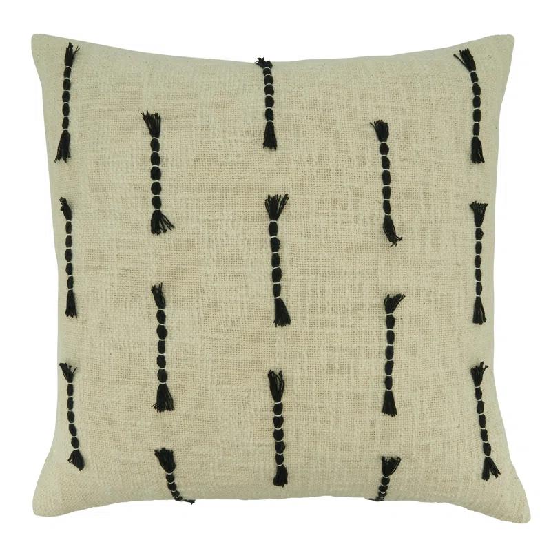 Saro Elka Collection Cotton Throw Pillow