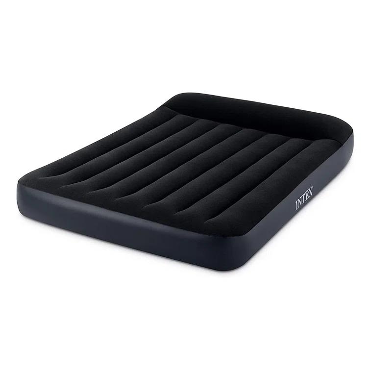 Intex Intex Dura Pillow Rest Classic Blow Up Mattress Air Bed with Built In Pump