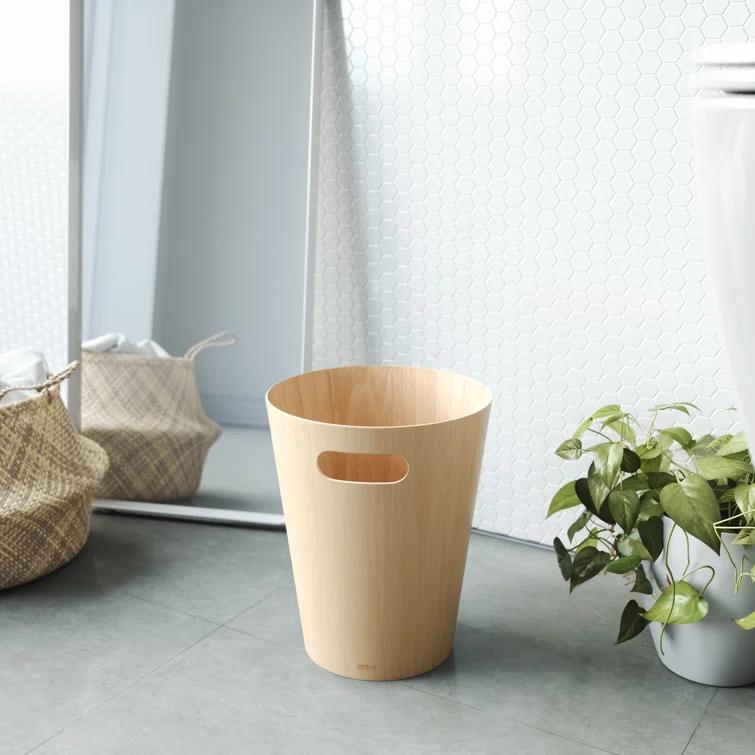 Umbra Woodrow Manufactured Wood Open Waste Basket - 2.25 Gallons
