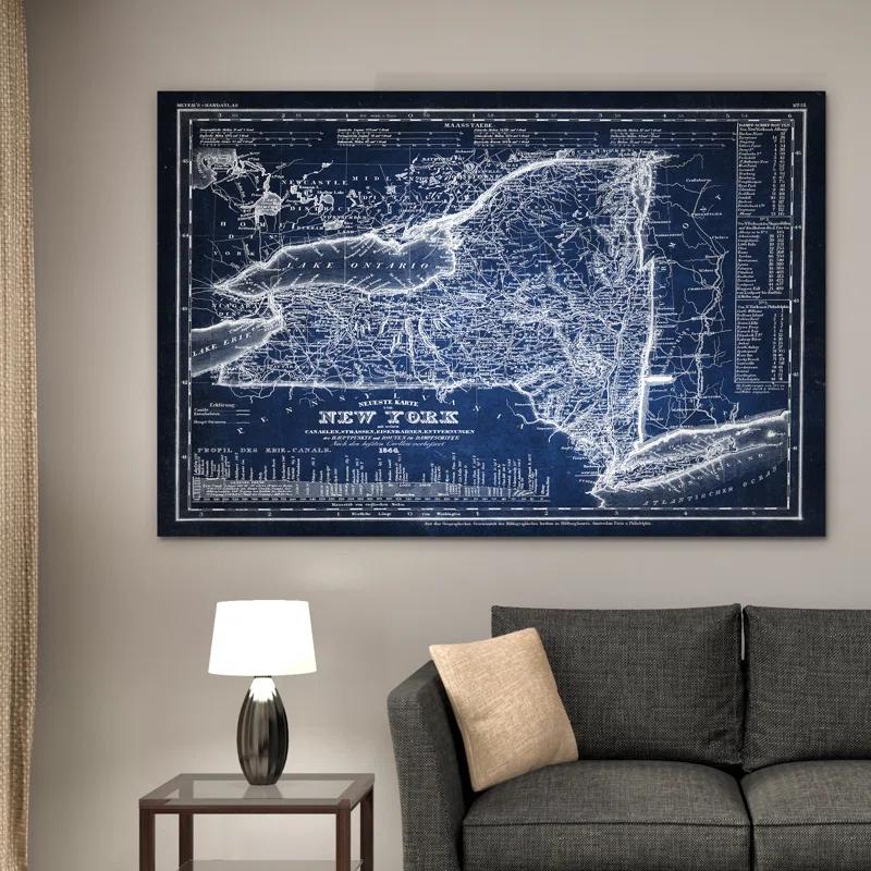 Williston Forge " Vintage New York Map "