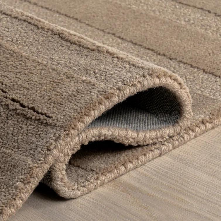Ebern Designs Vestry Striped Wool Area Rug
