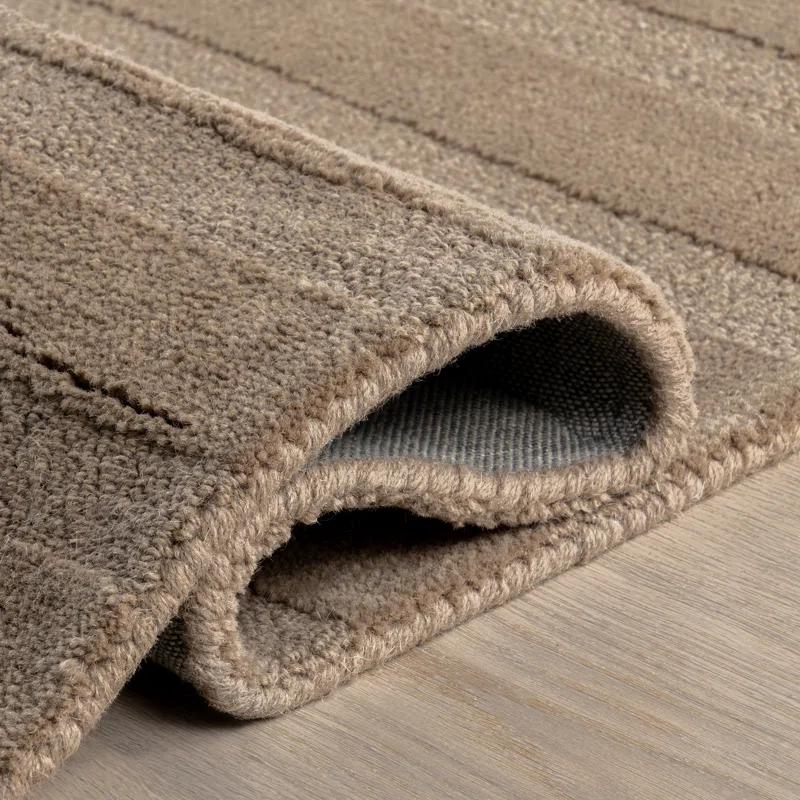 Ebern Designs Vestry Striped Wool Area Rug