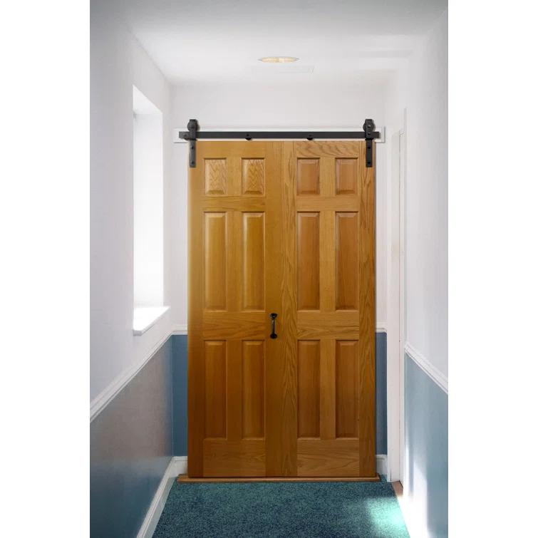 Quiet Glide Bi-Fold Sliding Standard Single Track Barn Door Hardware Kit (Door Not Included)