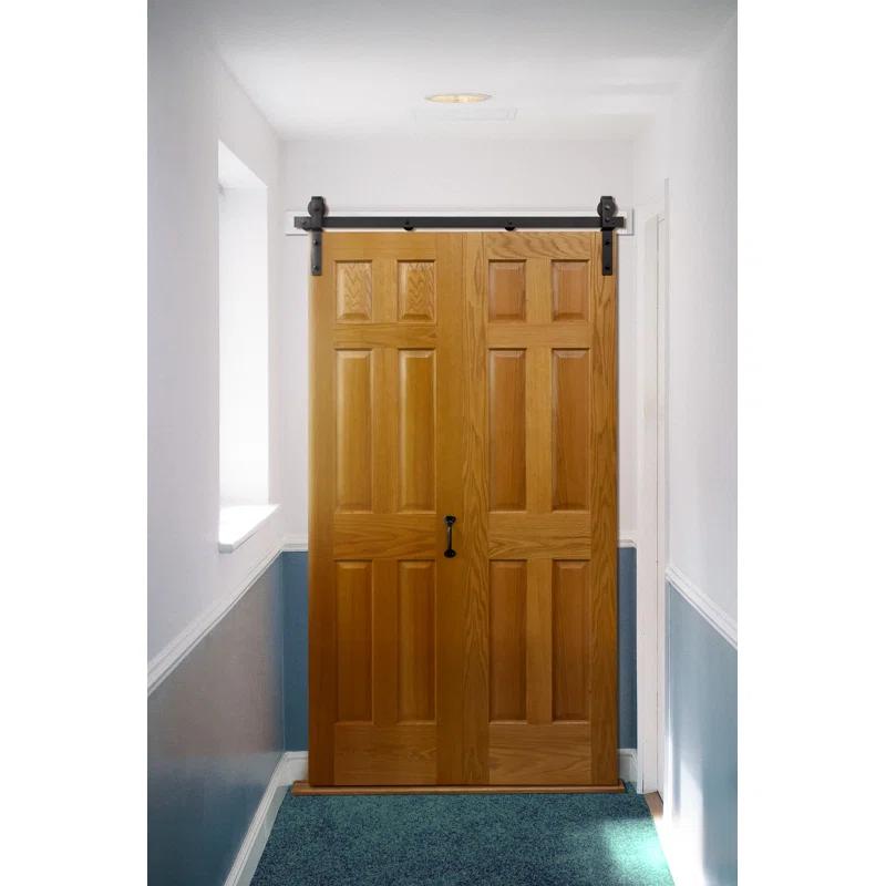 Quiet Glide Bi-Fold Sliding Standard Single Track Barn Door Hardware Kit (Door Not Included)