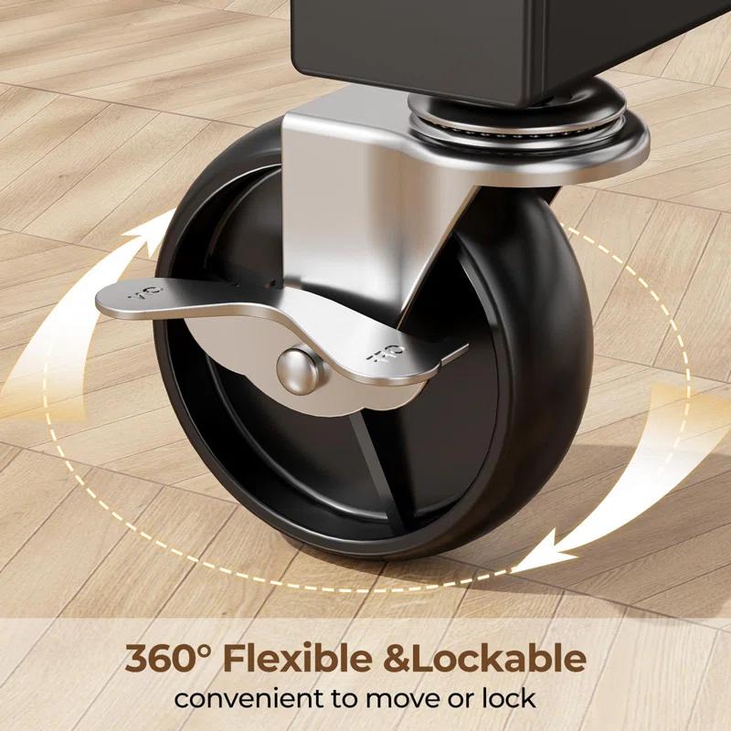 Rebrilliant Standing Rolling Clothing Rack | Wayfair
