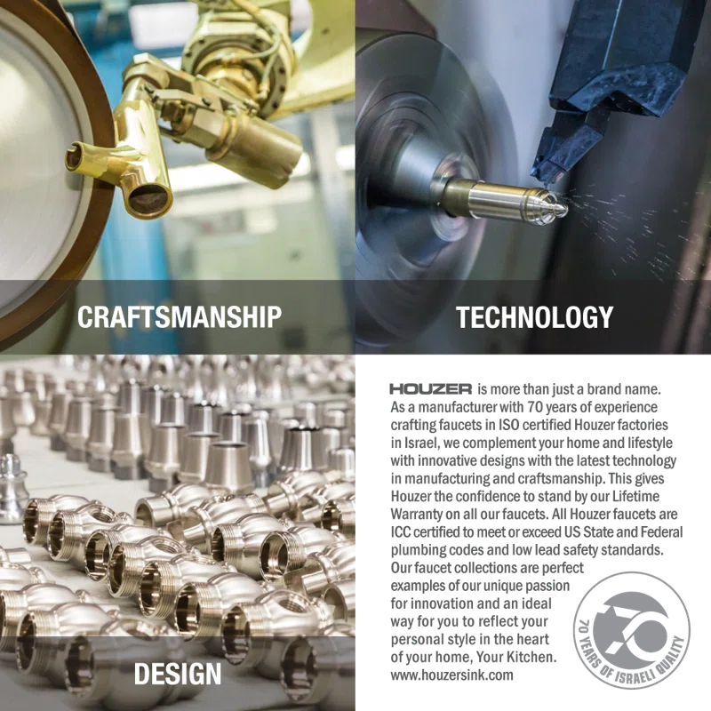 Houzer CHASS-682-BN Houzer Charlotte Kitchen Faucet with Side Spray