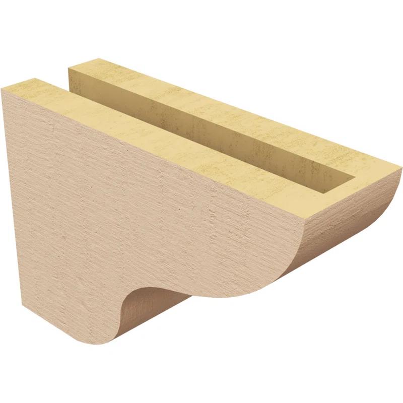 Ekena Millwork Greensboro Rough Cedar Woodgrain TimberThane Corbel, Primed Tan