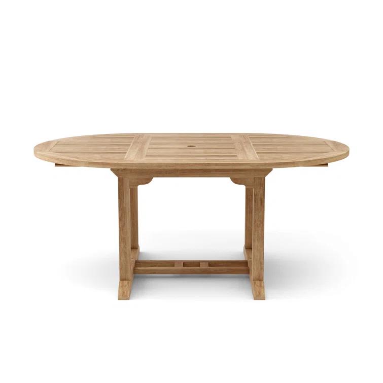 Anderson Teak Bahama Extendable Oval Teak Outdoor Folding Dining Table