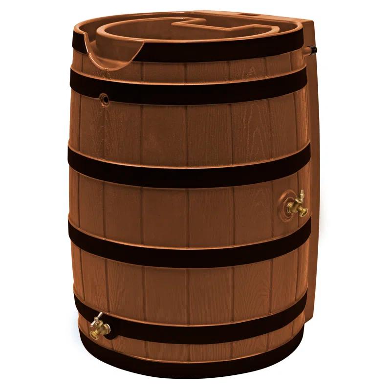 Good Ideas Good Ideas 65 Gallons Resin Drainable Dual Overflow Rain Barrel