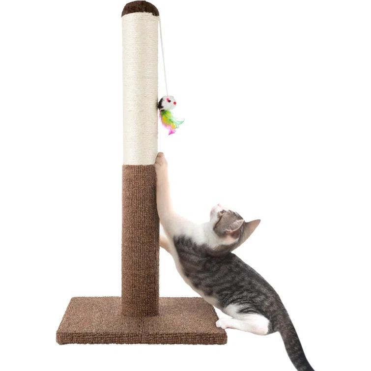Petmaker Petmaker Cat Scratch Post with Hanging Toy