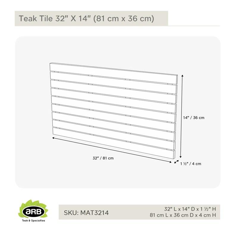 ARB Teak & Specialties Teak Shower Mat