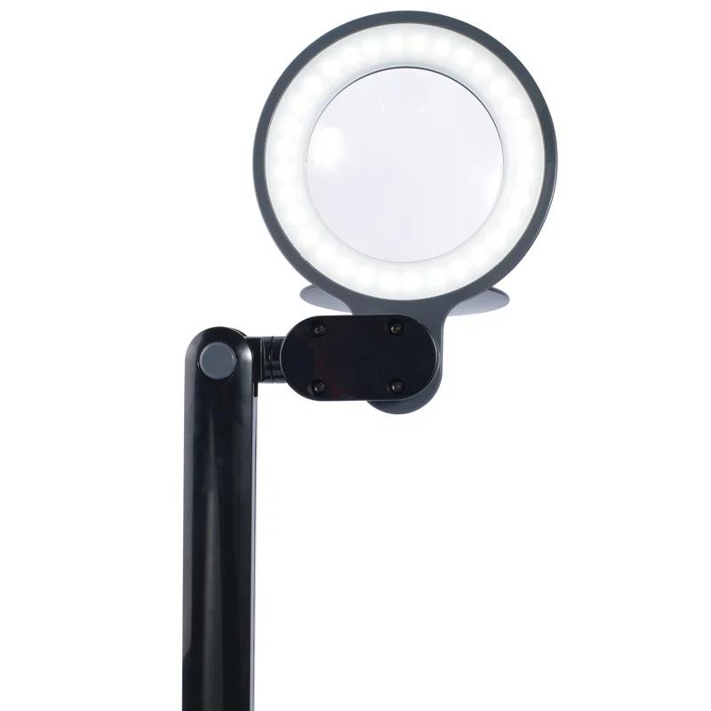 OttLite OttLite Space Saving LED Magnifier Desk Lamp - 1.75x Optical Grade Magnifier, Pivoting Head