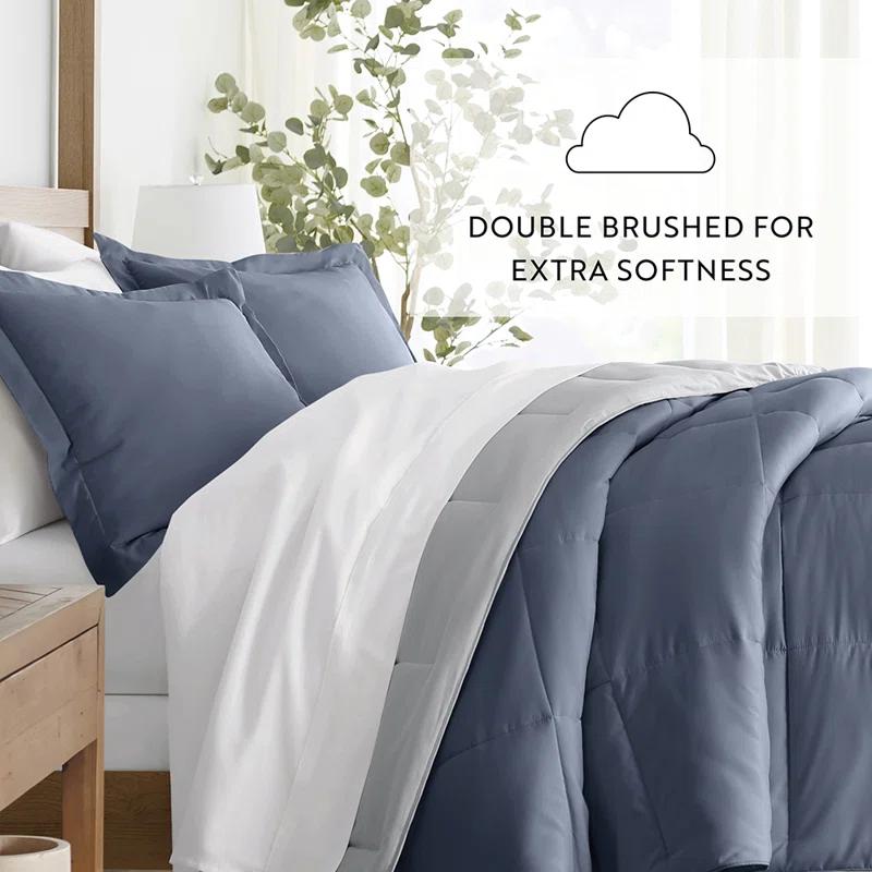 Reversible Down-Alternative Comforter Bedding Set