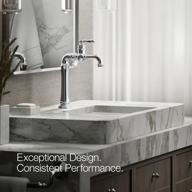 Artifacts Gentleman's Single Hole Bathroom Faucet with Drain Assemby