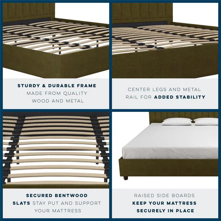 Novogratz Brittany Tufted Upholstered Platform Bed