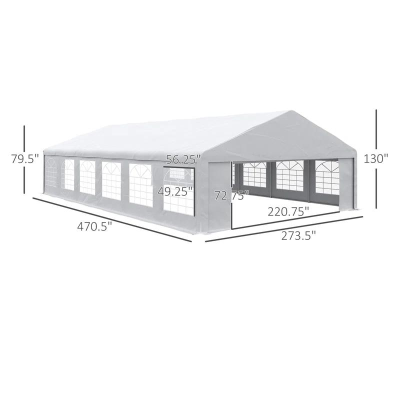Outsunny 39 Ft. W x 23 Ft. D Steel Canopy