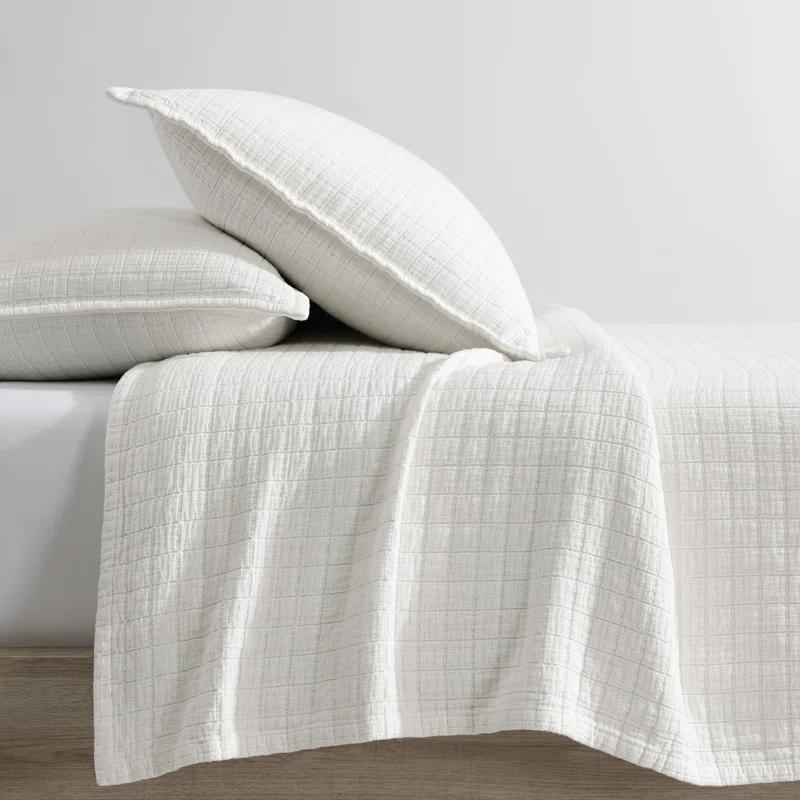 Calvin Klein Essential Garment Washed Solid Reversible Cotton Coverlet