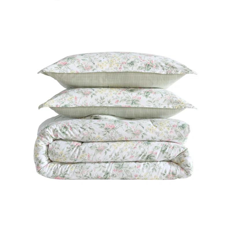 Laura Ashley Laura Ashley Bramble Floral Cotton Reversible Comforter Set
