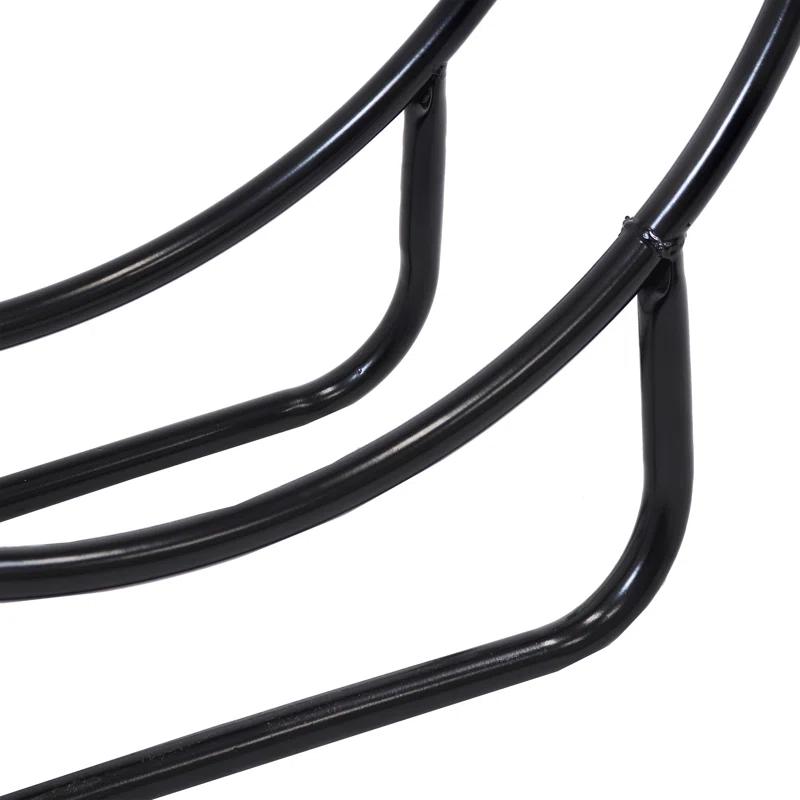 SunnyDaze Decor Indoor or Outdoor Tubular Steel Hoop Firewood Log Holder