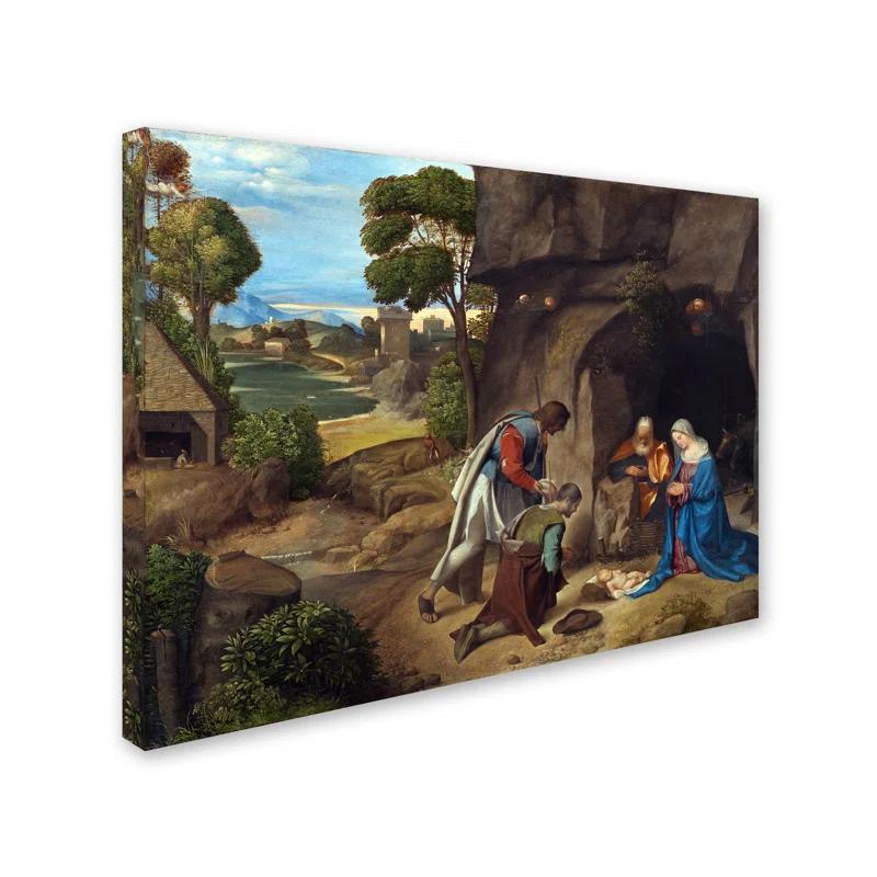 Trademark Fine Art " The Adoration Of The Shepherds " by Giorgione