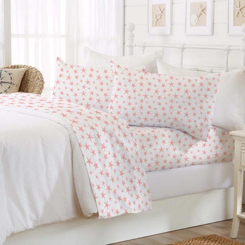 FreshFolds Ultra Soft Coastal Printed Microfiber Sheet Set