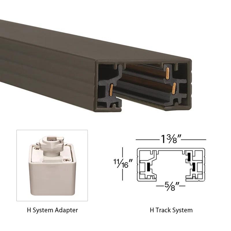 WAC Lighting HT4-DB 120V Single Circuit H Track Section