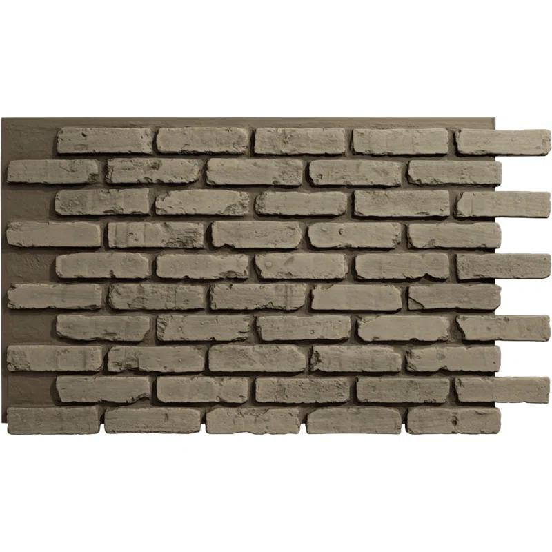 StoneCraft Aged Brick Faux Brick Panel, 46 7/8"W x 27"H x 1 1/4"D