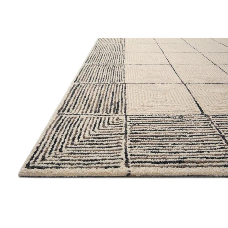 Chris Loves Julia x Loloi Francis Collection FRA-02 Cream / Black, Contemporary  Area Rug