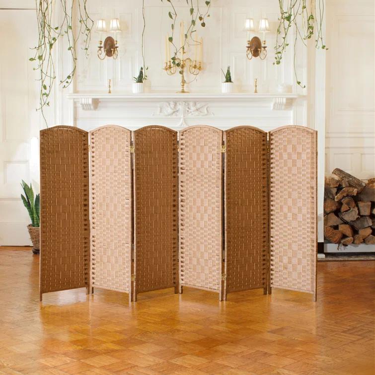 Red Barrel Studio® Short Diamond Weave Folding Screen