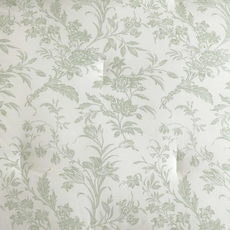 Laura Ashley Laura Ashley Natalie Green Floral Cotton Comforter Bonus Set