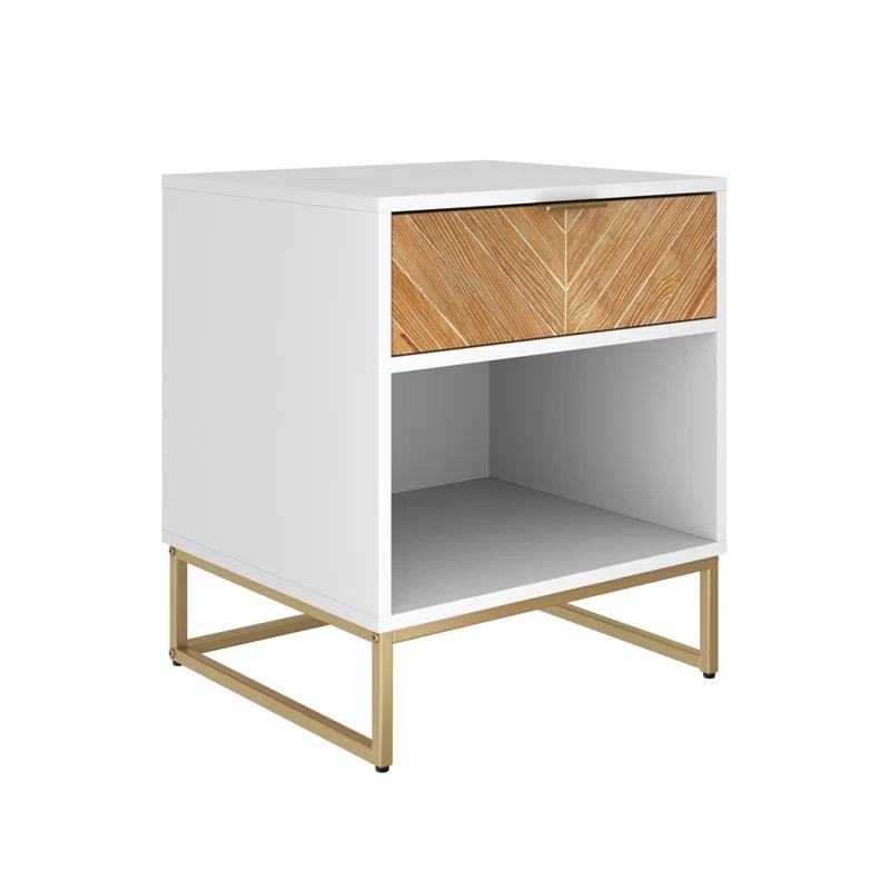 19'' W Metal Nightstand